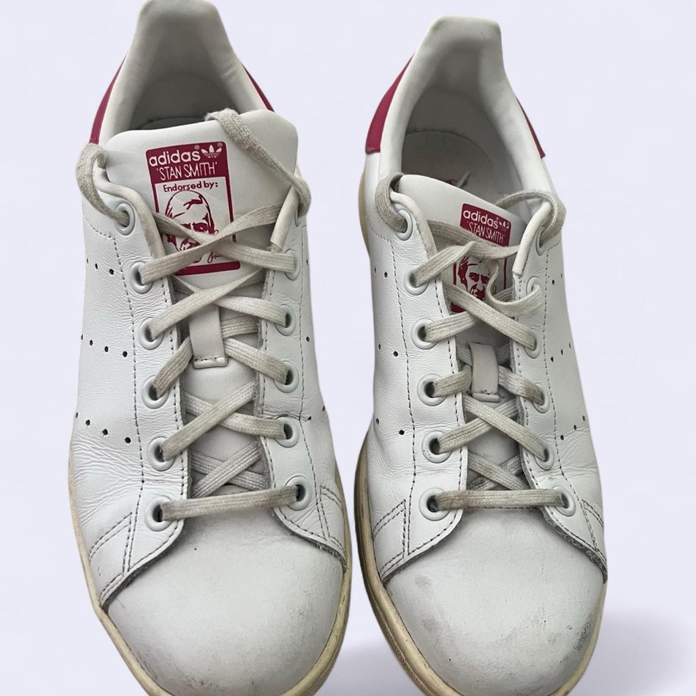 Adidas Stan Smith White and Pink Sneakers